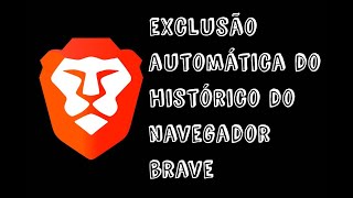 Como ativar exclusão automática do histórico do navegador Brave [upl. by Wrennie]