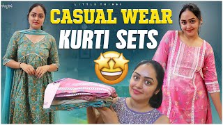 Trendy Casual Wear Kurti Sets Under budget  HeavenlyHomemade [upl. by Yendirb736]