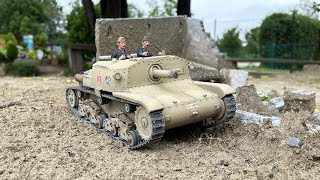 Italian Semovente 7518 RC tank 116 first outdoor run [upl. by Filler271]