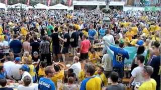 EURO2012 Sweden fans in Kiev Part two [upl. by Namlak]