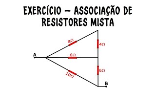 Associação de Resistores Mista  Exercício resolvido [upl. by Annie]