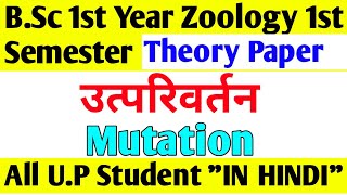 Mutationउत्परिवर्तन।Mutation kya hai in hindi।Bsc 1st year 1st Semester Zoology Theory Paper। [upl. by Claudie]