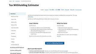 How to use the IRS Tax Withholding Estimator Tool A walkthrough [upl. by Mascia]