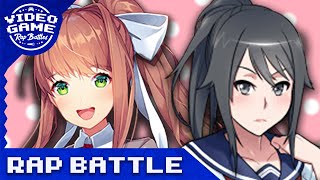 Monika vs YandereChan  Video Game Rap Battle DDLC vs Yandere Simulator [upl. by Saoj63]