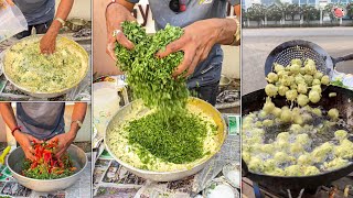 Traditional methi bhajiya recipe  mirchi bhajiya  methi gota  pakoda  Indian style [upl. by Eerrahs]