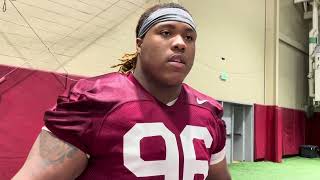 Tim Keenan PostPractice Interview  Alabama Football [upl. by Itagaki275]