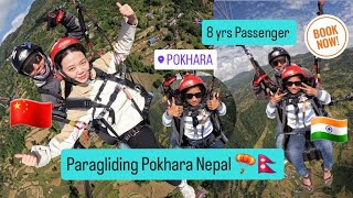 Paragliding Pokhara Nepal Sarangkot 🇳🇵Happy Passengers [upl. by Aldercy]