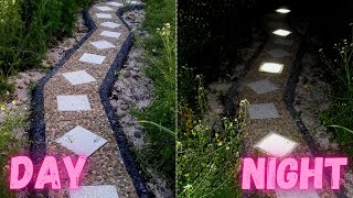 Making a garden path with lighting [upl. by Itch]