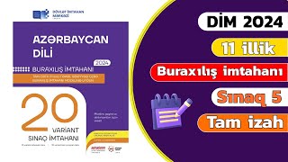 DİM 20 variant sınaq 5Buraxılış imtahanıAzərbayacan dili11ci sinif [upl. by Eidualc]