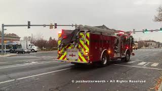 East Hartford Fire Department Engine 1 amp ASM Ambulance 528 RespondingArriving With Q2B amp Air Horns [upl. by Gabbi]