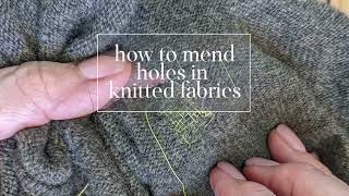 How to Mend Holes in Knit Fabric [upl. by Dosh]