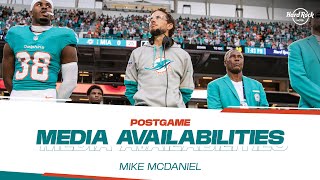 Coach Mike McDaniel meets with the media after WASvsMIA  Miami Dolphins [upl. by Rodama]