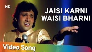 Jaisi Karni Waisi Bharni Title Song HD  Govinda  Kimi Katkar  Nitin Mukesh [upl. by Esther]