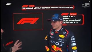 Max Verstappens Incredible Comeback from Last to First  Brazil GP 2024 PostRace Interview [upl. by Schroeder]