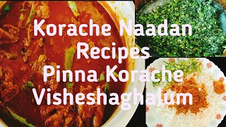 Korache Naadan Food Recipes  Pinna Korache Visheshaghalum  saifu shemi [upl. by Selena97]