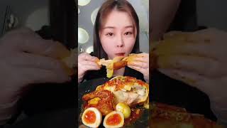 Hungry Girl Eating So Many Spicy amp Testy Chicken Roast🔥 reelsvideo [upl. by Seuguh]