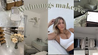 WOHNUNGS MAKEOVER Offener Kleiderschrank Balkonmöbel aufbauen Ikea shopping neuer Stil  SASKIA [upl. by Jenne]