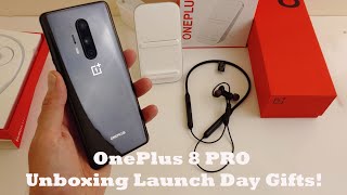 OnePlus 8 Pro Unboxing Launch Day Gifts  Black NOT Blue [upl. by Eenat]