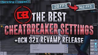 BEST CHEATBREAKER SETTINGS FOR PVP AND FPS  OCN 32x Revamp [upl. by Aerdnad]