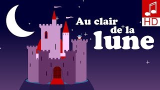 AU CLAIR DE LA LUNE comptine pour bébé amp maternelle [upl. by Lucila]