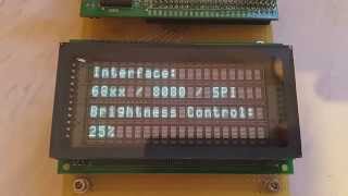 20x4 Character VFD  Interface SPI  68xx  8080 [upl. by Eggett186]