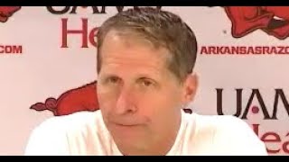 Eric Musselman Postgame Press Conference Arkansas 80 Duke 75 [upl. by Akeim]