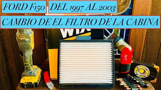 FORD F150 INSTALACION DEL FILTRO DE LA CABINA DEL 1997 AL 2003 [upl. by Cony]