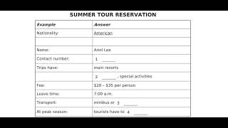 IELTS LISTENING SUMMER TOUR RESERVATION [upl. by Larine]