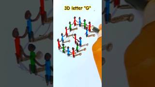 ✨3d G drawing ✨shorts drawingtutorial artlesson learntodraw easydrawing stepbystepdrawing art [upl. by Yssirc257]