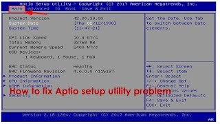 How to fix aptio setup utility windows 111087 05 methods windows10 aptio [upl. by Sears]