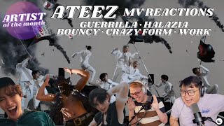 ATEEZ MV Reactions Guerrilla Halazia BOUNCY Crazy Form Work  BeLoved of the Month [upl. by Nylatsirhc592]