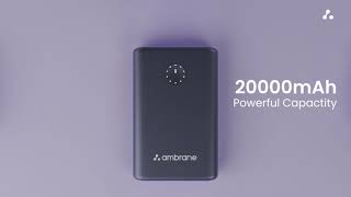 Ambrane Powerlit Ultra Lite Power Bank for MacBook amp TypeC Laptop Charging [upl. by Jamila]