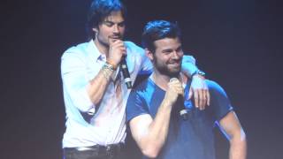 Ian Somerhalder amp Daniel Gillies QampA Brussels 2015 talking about Daniel his absence on Ians wedding [upl. by Alberto]