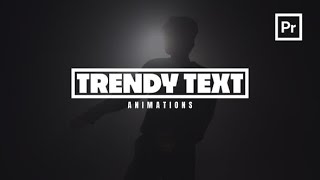 Premiere Pro Template Trendy Text Animations [upl. by Martel980]