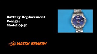 Wenger SanMar 0941 Battery Replacement  Watch Remedy [upl. by Hewes]