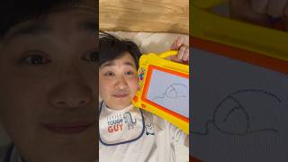 Baby draws on the magna doodle for the first time [upl. by Sothena]