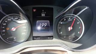 Mercedes C180 w205 2015 acceleration from 100kmh to 200kmh [upl. by Katheryn837]