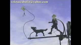 Veleta kinetic sculpture of Child dog and kite [upl. by Nathanson]