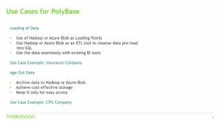 SQL Server 2016 Polybase  Use Cases [upl. by Tamar898]