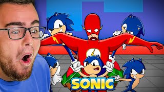 SONIC vs FLASH the RAP BATTLE Reaction [upl. by Wardle]