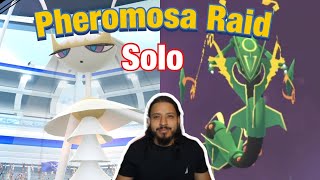 I soloed Pheromosa Raid Pokemon GO feat mega Rayquaza [upl. by Slaughter]