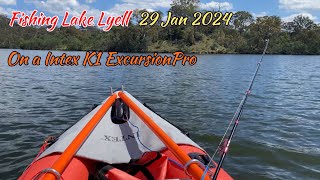 Lake Lyell in a Intex Excursion Pro Kayak 29 Jan 2024 kayakfishing kayak intext [upl. by Pontias]