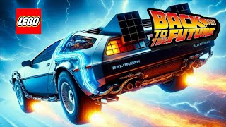 Lego Delorean Time Machine Back to the Future my first epic build Light kit next [upl. by Arretal865]