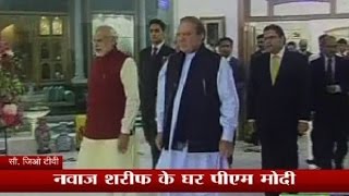 PM Modi reaches his Pakistan counterpart Nawaz Sharifs house [upl. by Josh984]