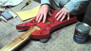 How To Apply A WaterBased Finish On An Elecrtic Guitar Body Part 6 [upl. by Ettenotna]