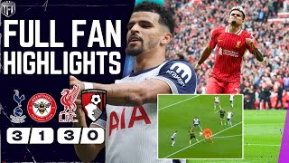 VAR ROBBERY Tottenham 31 Brentford Highlights Liverpool ON FIRE Liverpool 30 Bournemouth [upl. by Sergeant574]