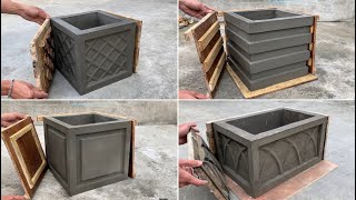 Top molds and models of beautiful creative and easytomake cement flower pots from wood and cement [upl. by Brodsky203]