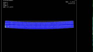 ANIMATION of a Simple Supported Beam in Ansys mechanical apdl with stress deformation [upl. by Nahtannhoj]