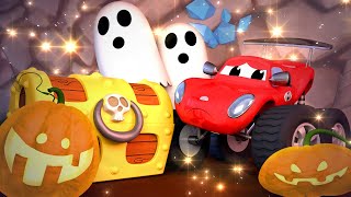 Monster trucks for children  HALLOWEEN  The crystal cave  Monster Town [upl. by Ameluz215]