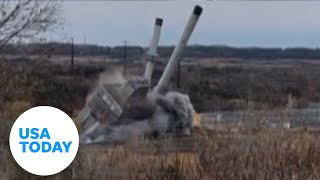 Demolition of Minnesota power plant stuns onlookers  USA TODAY [upl. by Orgalim]